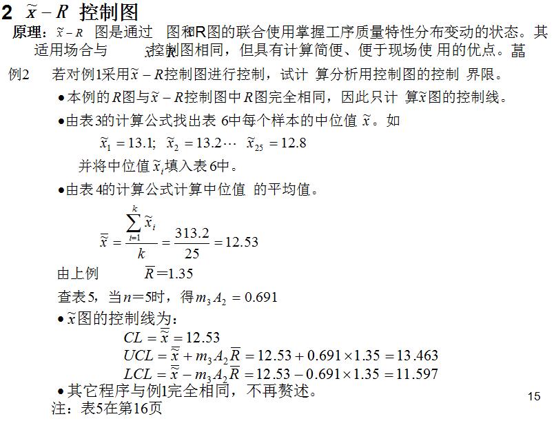 spc控制图控制限盘算历程